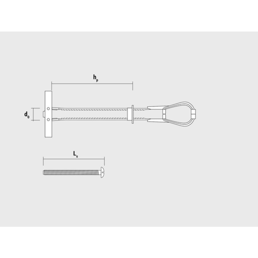 Hollewandplug universeel M6 VVE=30