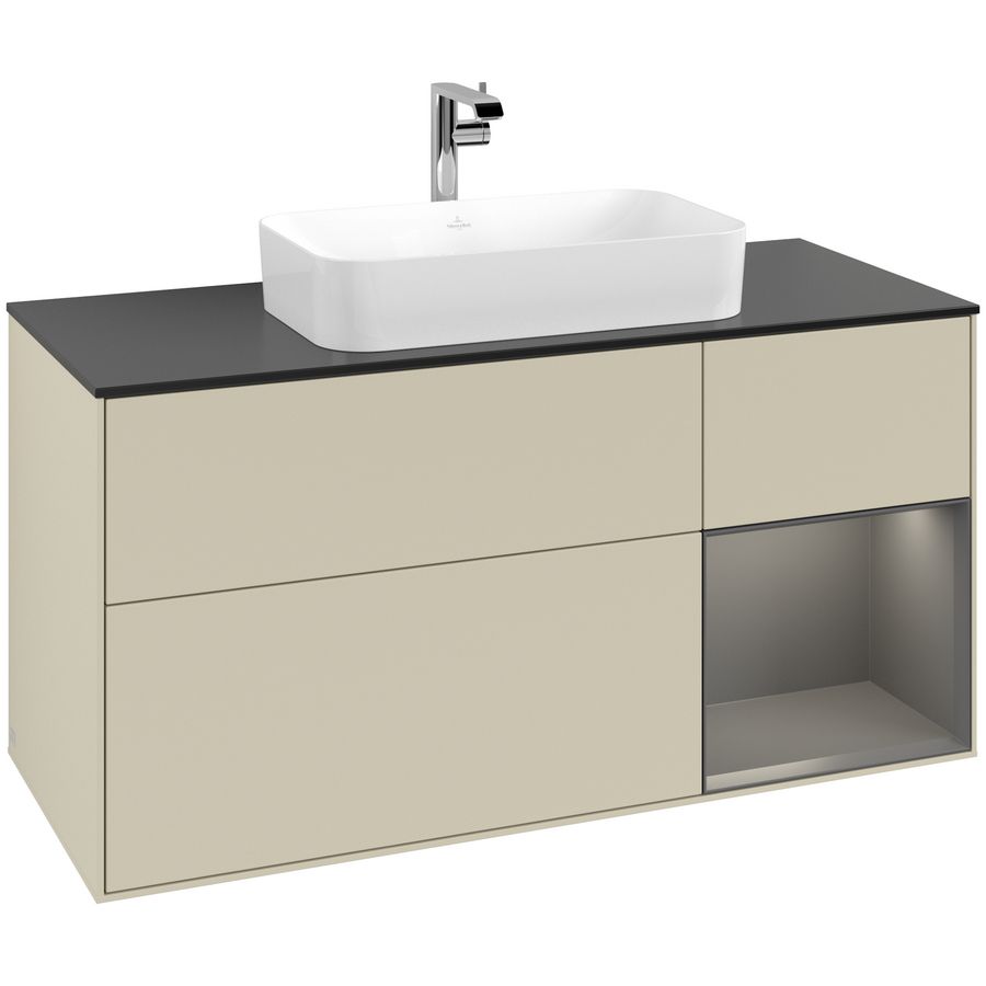 Wastafelonderkast Finion 1200x603x501mm S.Grey Matt Lacquer G302GKHJ