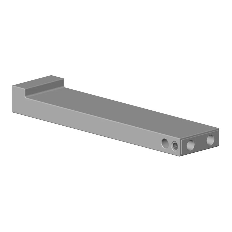 Houder 128x15x30mm Platina