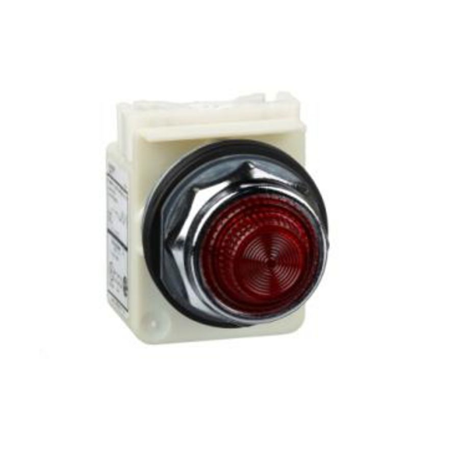 Signaallamp 110-120V AC transformer Fresnel kapje 9001K