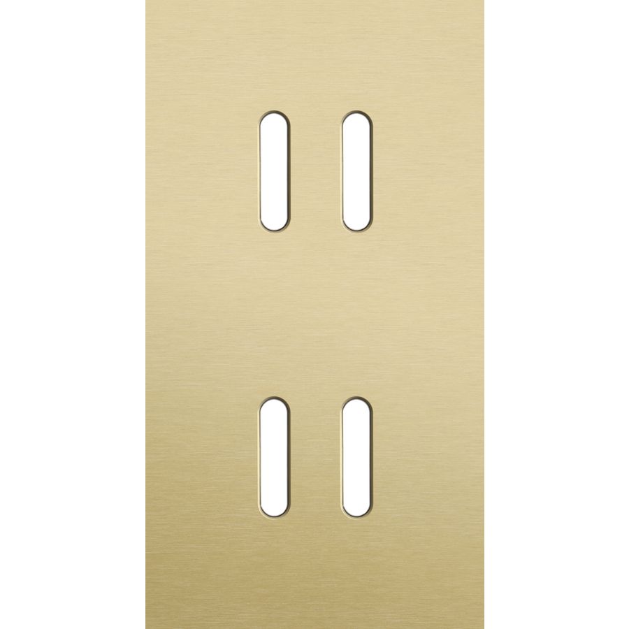 Tweevoudige afdekpl. verticaal 71mm centerafstand tweevoudig