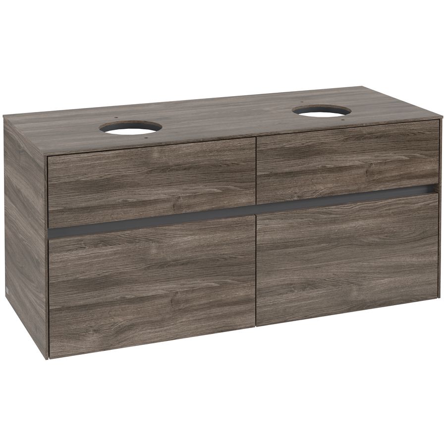 Wastafelonderkast Collaro 1200x548x500mm Stone Oak C04400RK
