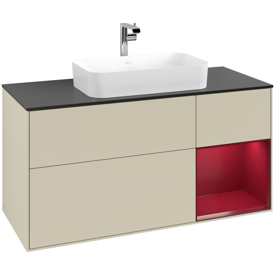 Wastafelonderkast Finion 1200x603x501mm S.Grey Matt Lacquer G302HBHJ