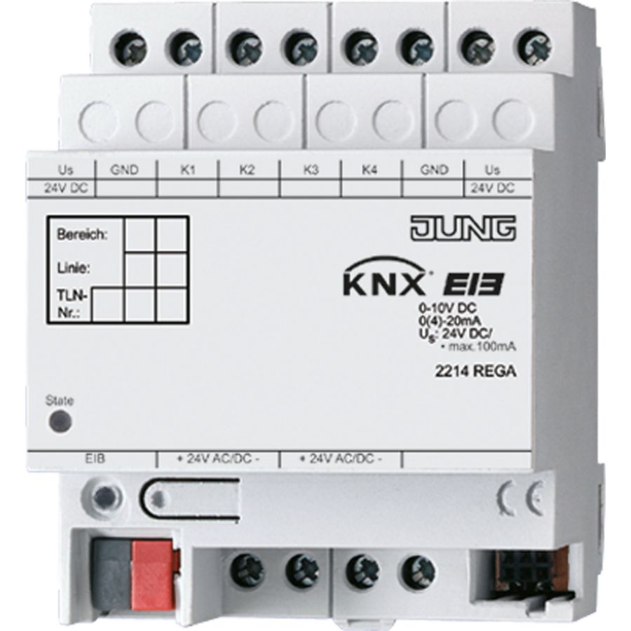 Analoge ingang 4-voudig KNX