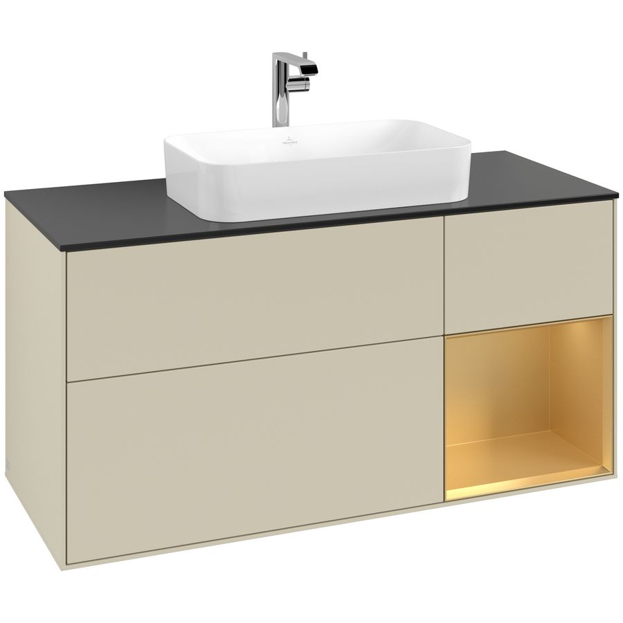 Wastafelonderkast Finion 1200x603x501mm S.Grey Matt Lacquer G302HFHJ