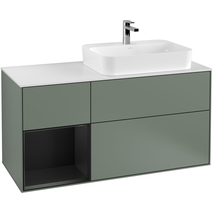 Wastafelonderkast Finion 1200x603x501mm Olive Matt Lacquer F391PDGM