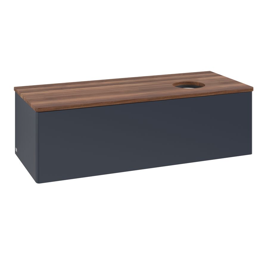 Wastafelonderkast Antao 1200x360x500mm Mid.Blue Matt Lacquer K34012HG