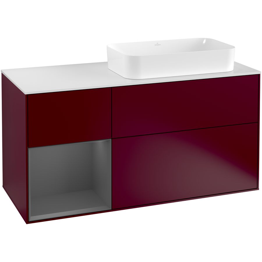 Wastafelonderkast Finion 1200x603x501mm Peony Matt Lacquer G271GKHB