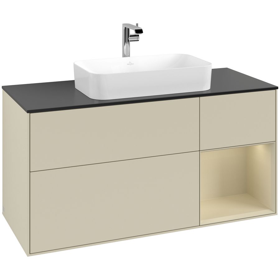 Wastafelonderkast Finion 1200x603x501mm S.Grey Matt Lacquer G302HJHJ