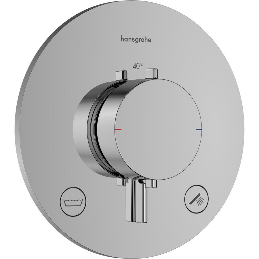 Inbouwthermostaat 2F+zekerheid. EN1717 Ecostat Comfort S chroom