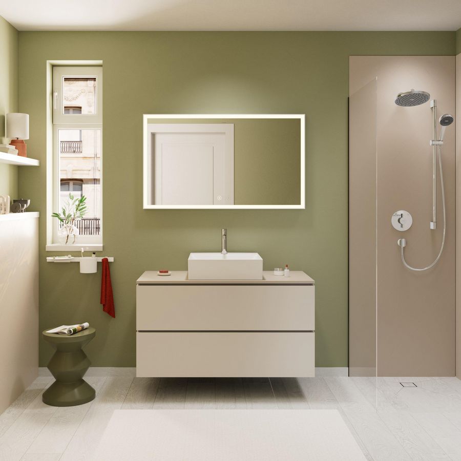 Console Xilesa E 1180/550 met uitsparing midden gesl. opzetwastafel SMB