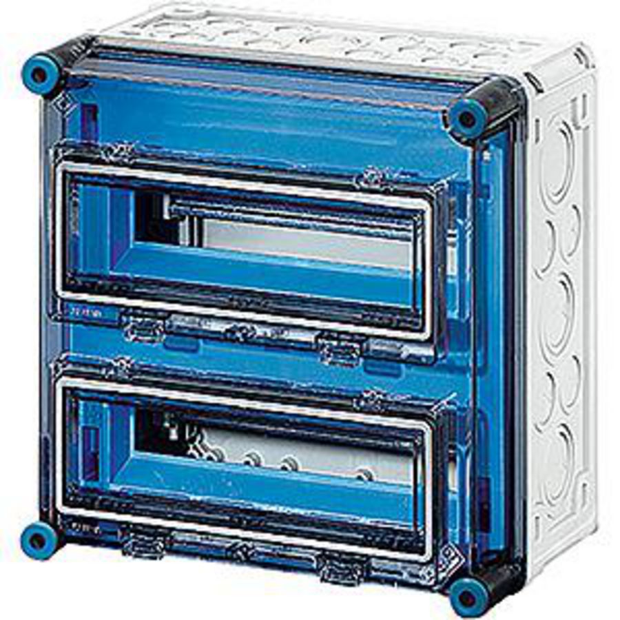 au.beh. IP65 24 mod 2x12 Klapdeksel BM2 300x300mm +PE/N