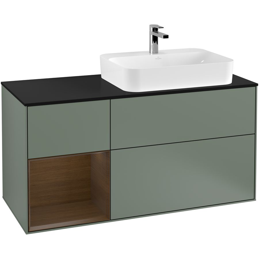 Wastafelonderkast Finion 1200x603x501mm Olive Matt Lacquer F392GNGM