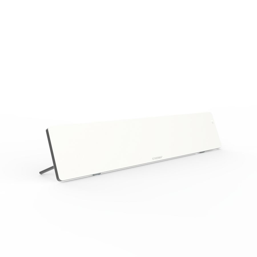 Werkplekverwarming op het bureau, 600x120mm, 50W, Wit, Timer