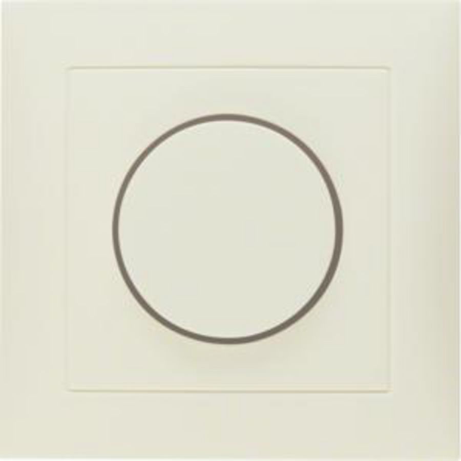 Volle afdekpl. draai- dimmer/pot berker S.1/B.3/B.7 wit glans