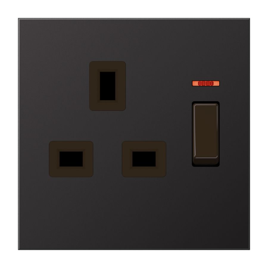 Wandcontactdoos Dark Brit.St.m.controleschakelaar LS990