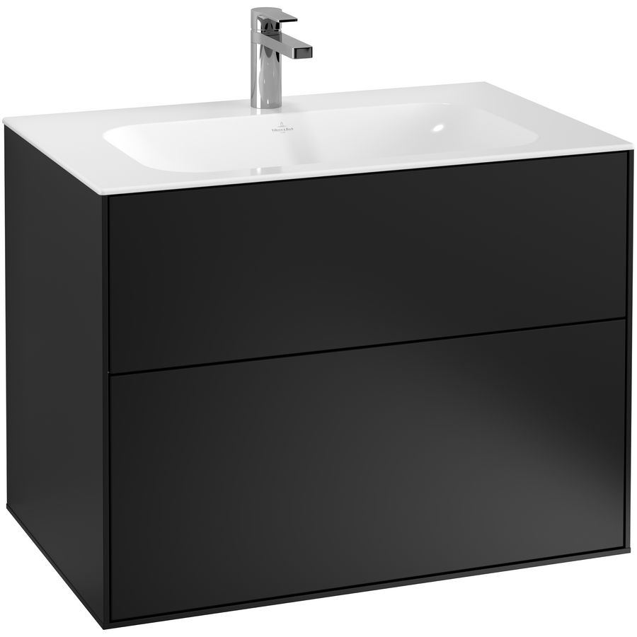 Wastafelonderkast Finion 796x591x498mm Black Matt Lacquer F01000PD