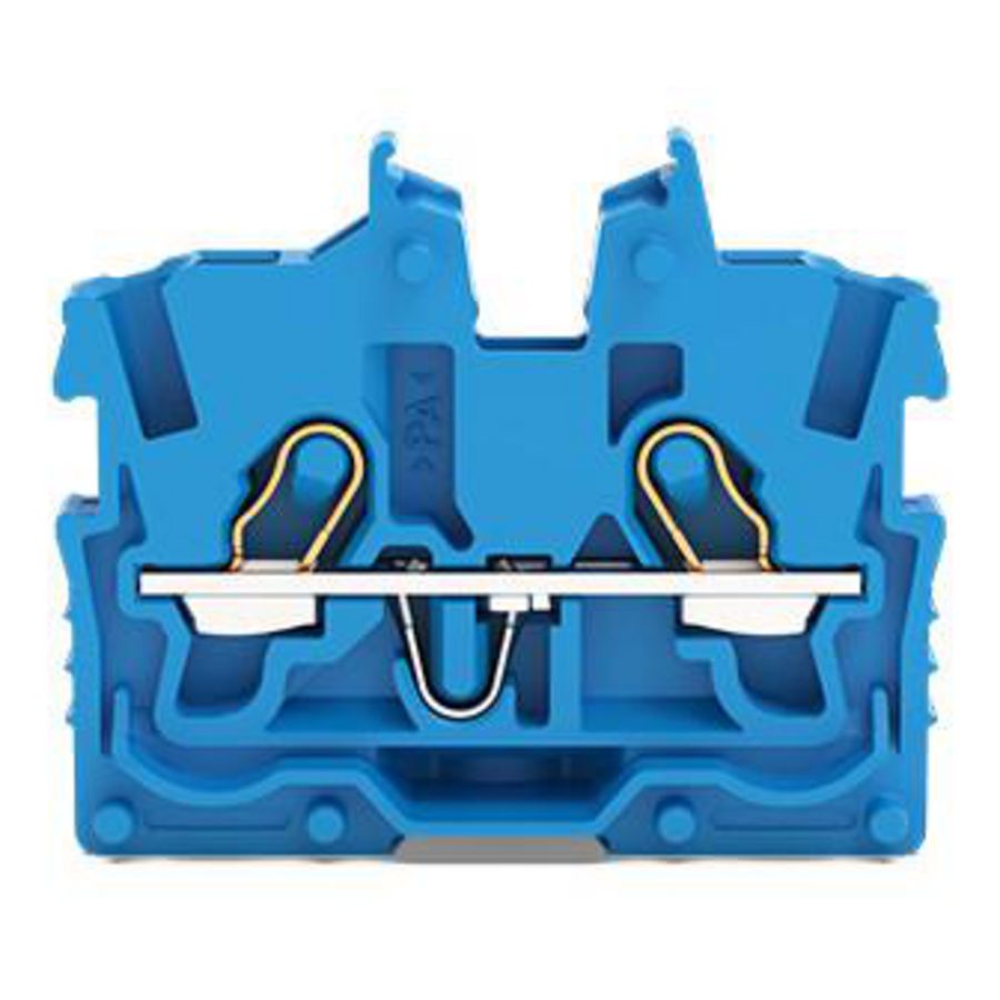 2-draads MINI-rijgklem bedieningsopening 1mm² blauw 2050-304 VVE=100