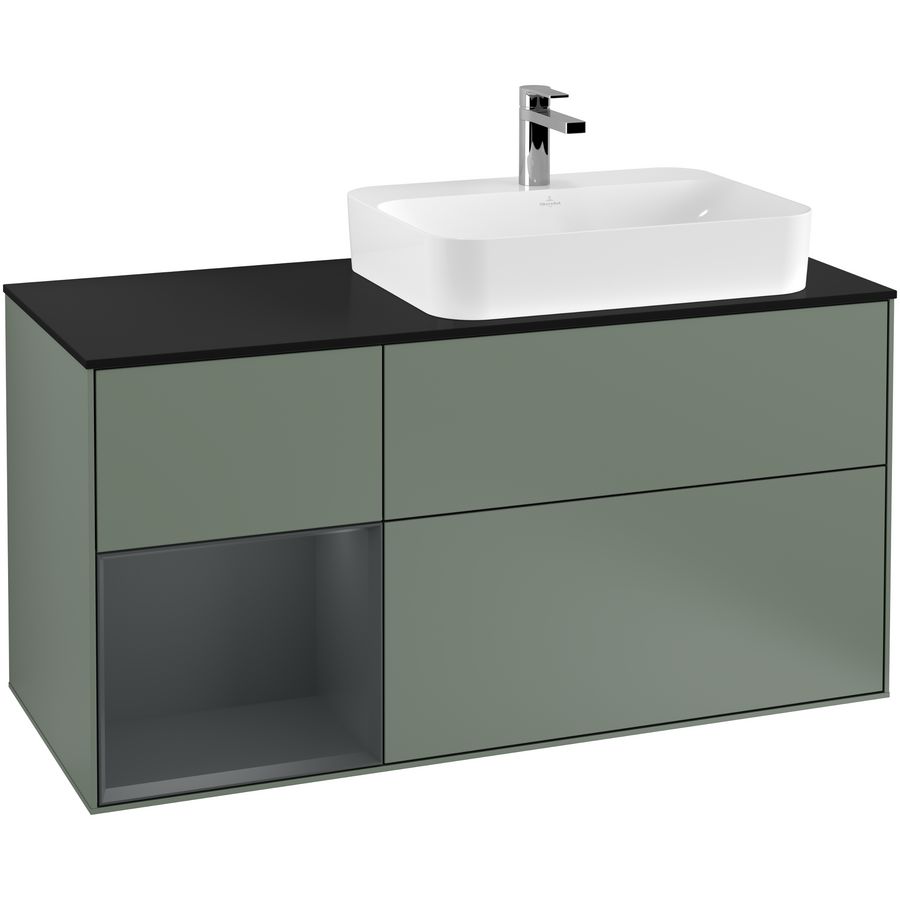Wastafelonderkast Finion 1200x603x501mm Olive Matt Lacquer F392HGGM