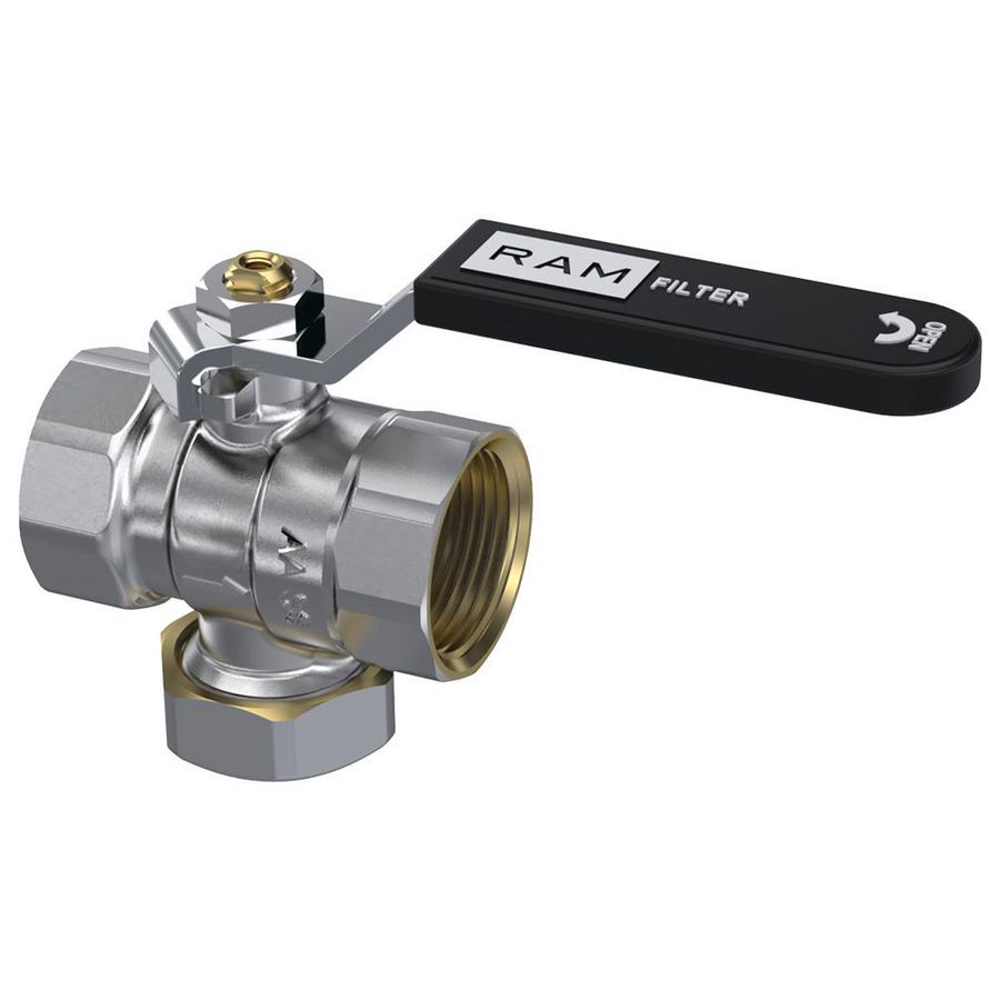 Kogelkraan S27 geïntegreerd filter 3/4"bn.