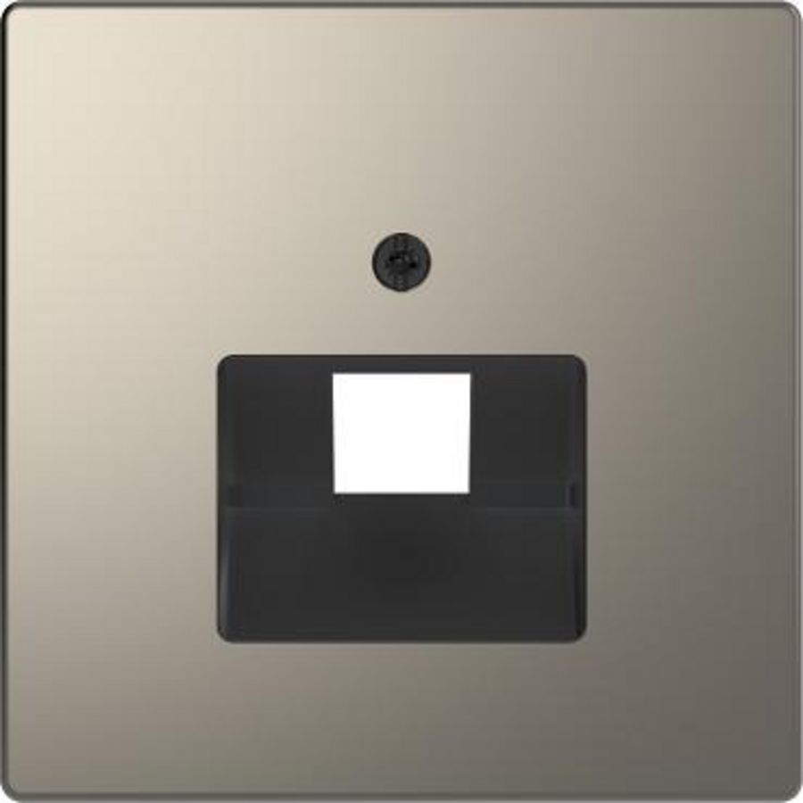 Centraalplaat RJ45 enkelvoudig Nikkel metallic SysD