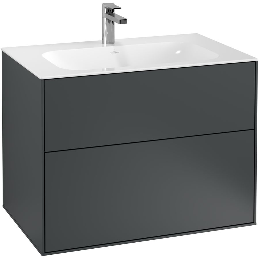 Wastafelonderkast Finion 796x591x498mm Mid.Blue Matt Lacquer F01000HG