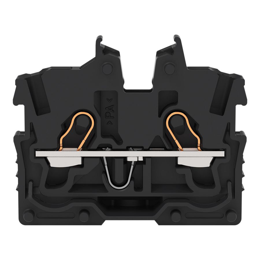 2-draads MINI-rijgklem bedieningsopening 1mm² zwart 2050-305 VVE=100