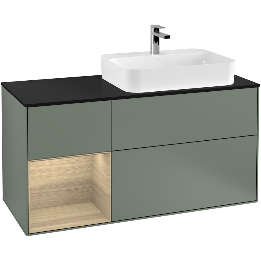 Wastafelonderkast Finion 1200x603x501mm Olive Matt Lacquer F392PCGM