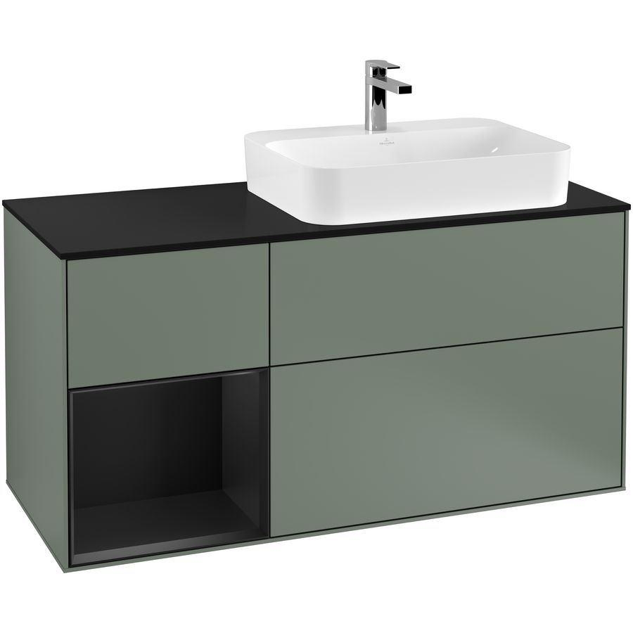 Wastafelonderkast Finion 1200x603x501mm Olive Matt Lacquer F392PDGM