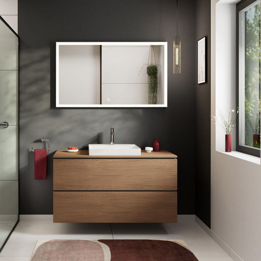 Console Xilesa E 1180/550 met uitsparing midden gesl. opzetwastafel CAO