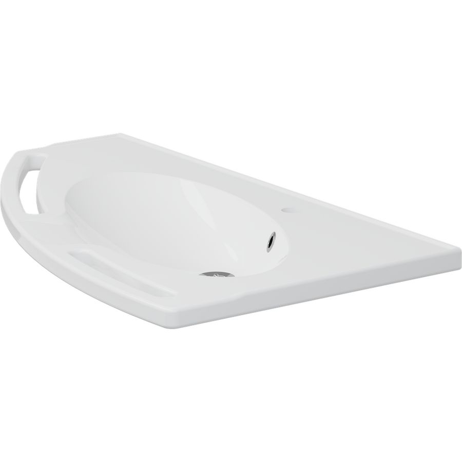 Wastafel met overloop links afgerond MATRIX ANGLE DEEP R2042000