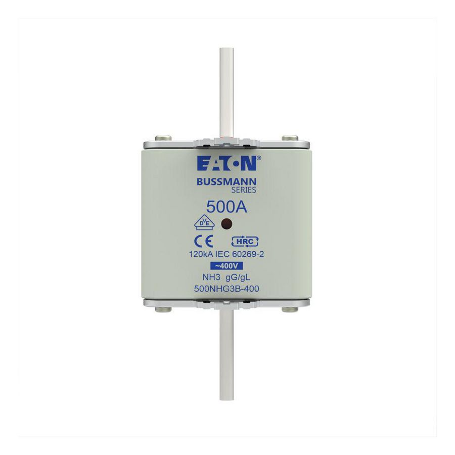 Zekering laagsp. 500A AC 400V NH3 gL/gG dubbele meld VVE=3