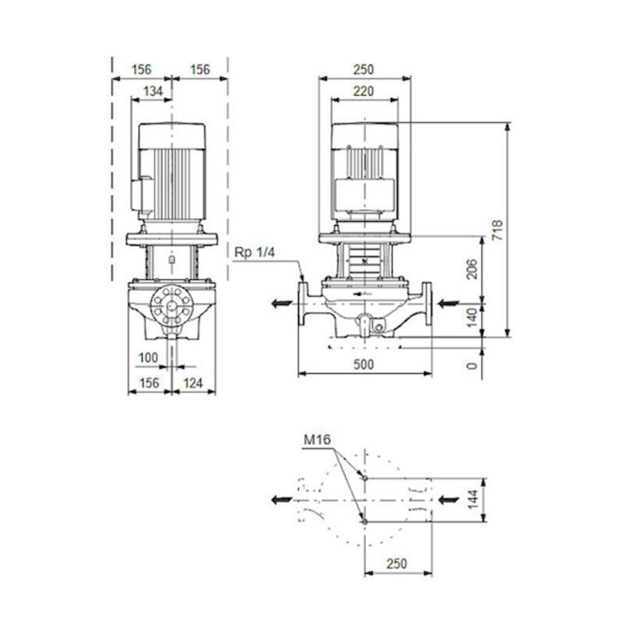 Inlinepomp TP 100-160/2-A-F-A-BQQE 400D 50HZ