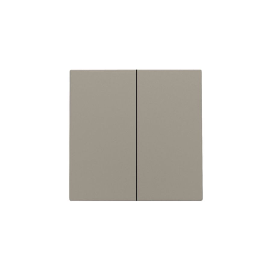 Afwerkingsset dubbele elektr. schakelaar /knop bronze
