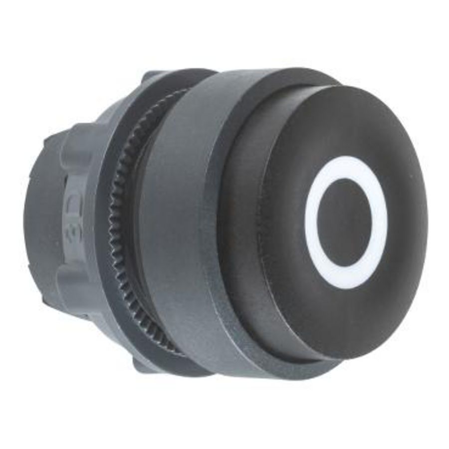 Kop drukknop Verhoogd 22mm MarkeringO" Zwart Harmony XB5