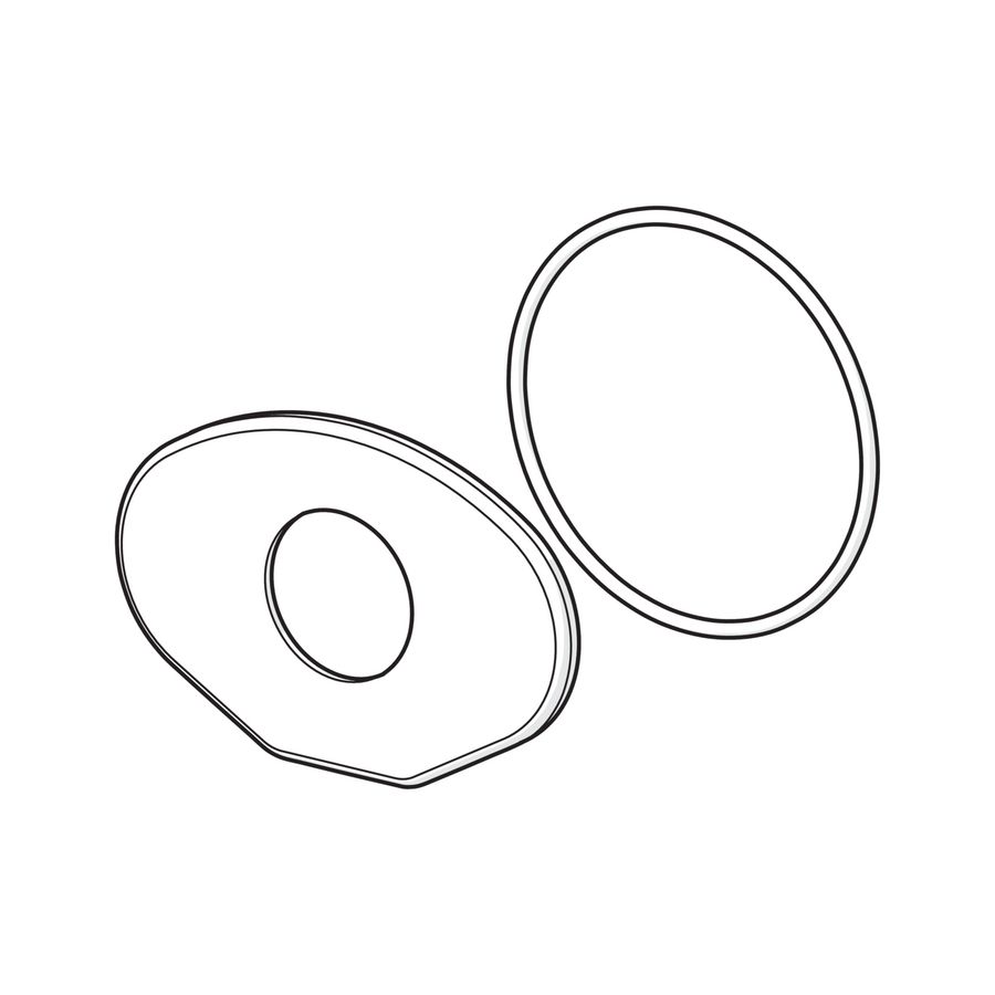 Rozet compleet 32mm 65x100mm 59911328 chroom