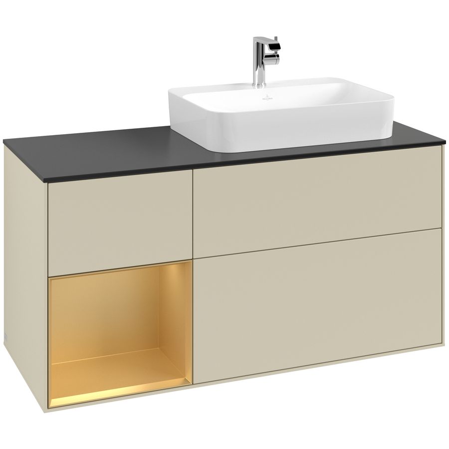 Wastafelonderkast Finion 1200x603x501mm S.Grey Matt Lacquer G392HFHJ