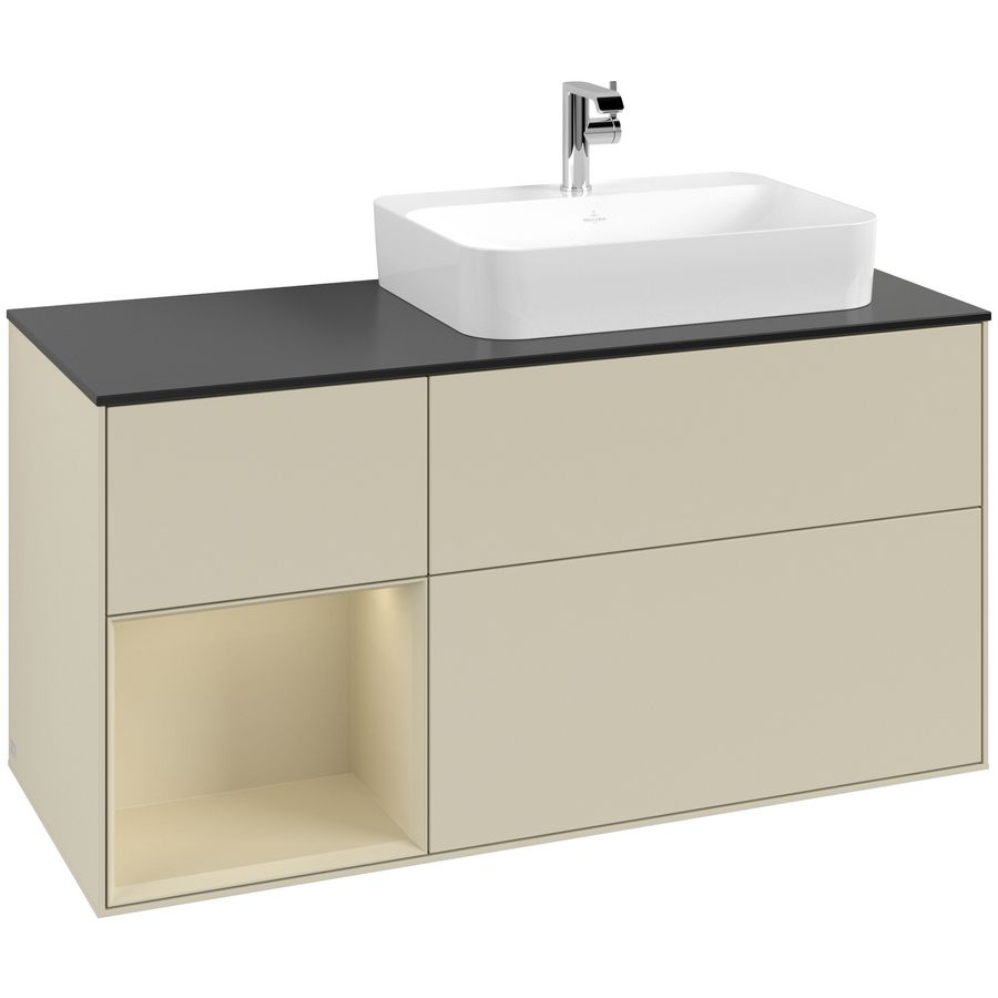 Wastafelonderkast Finion 1200x603x501mm S.Grey Matt Lacquer G392HJHJ