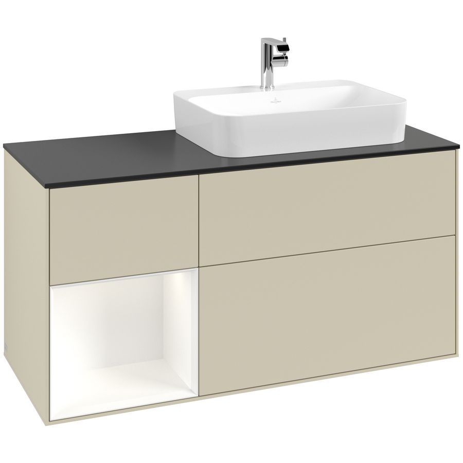 Wastafelonderkast Finion 1200x603x501mm S.Grey Matt Lacquer G392MTHJ