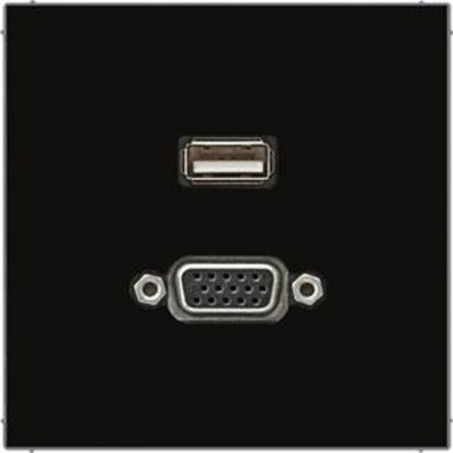 Afdekking zwart voor USB/VGA LS990 VVE=10