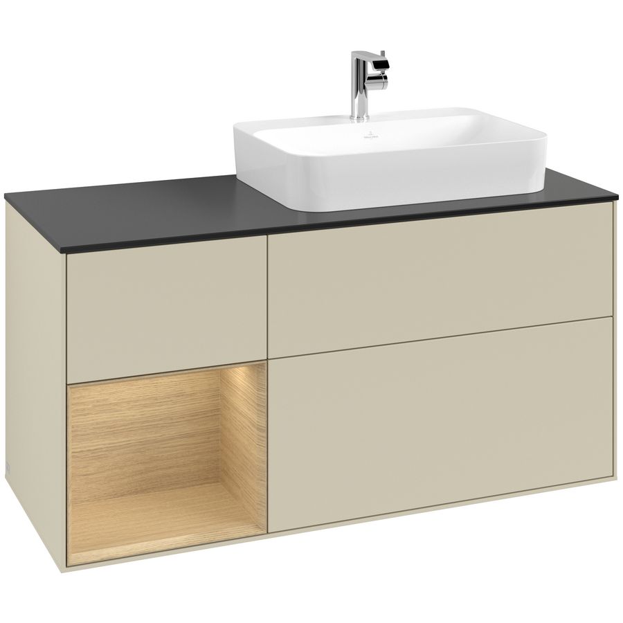 Wastafelonderkast Finion 1200x603x501mm S.Grey Matt Lacquer G392PCHJ