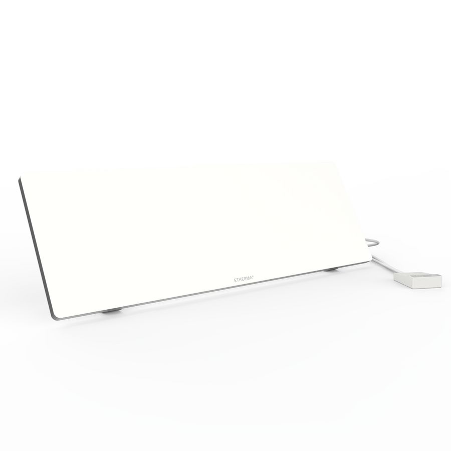 Werkplekverwarming onder bureau, 600x200mm, 90W, Wit, Timer,