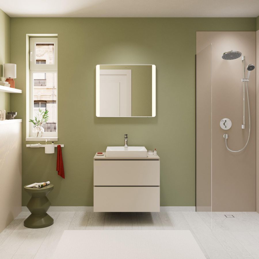 Console Xilesa E 780/550 met uitsparing midden gesl. opzetwastafel SMB