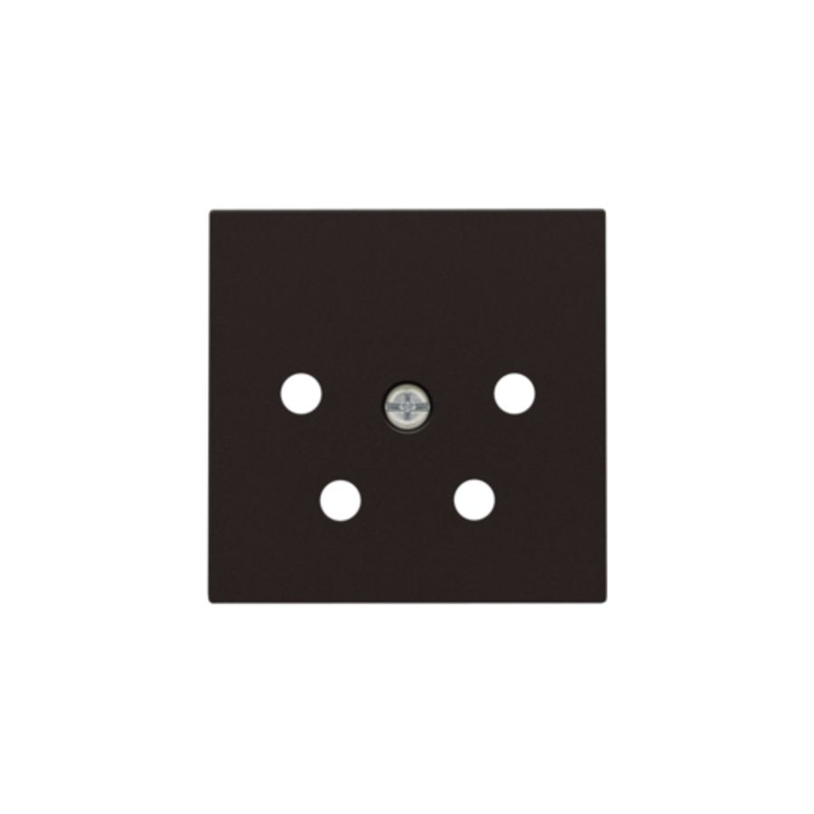 Afwerkingsset 4-polig inbouwcontactdoos PTT d.brown