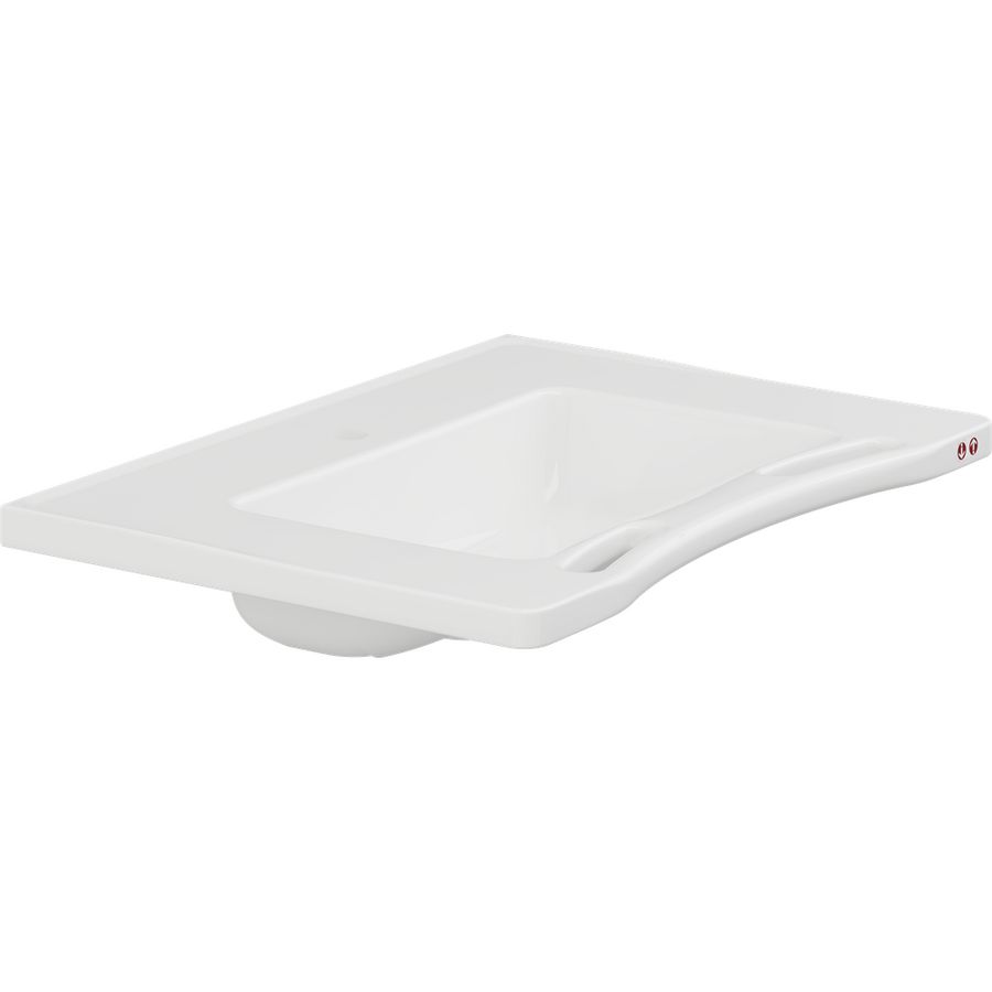 Wastafel z. overloop bedieningst. 780x545x141mm MATRiX MED