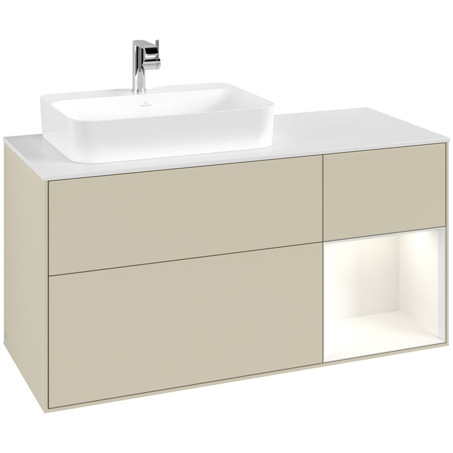 Wastafelonderkast Finion 1200x603x501mm S.Grey Matt Lacquer G401GFHJ