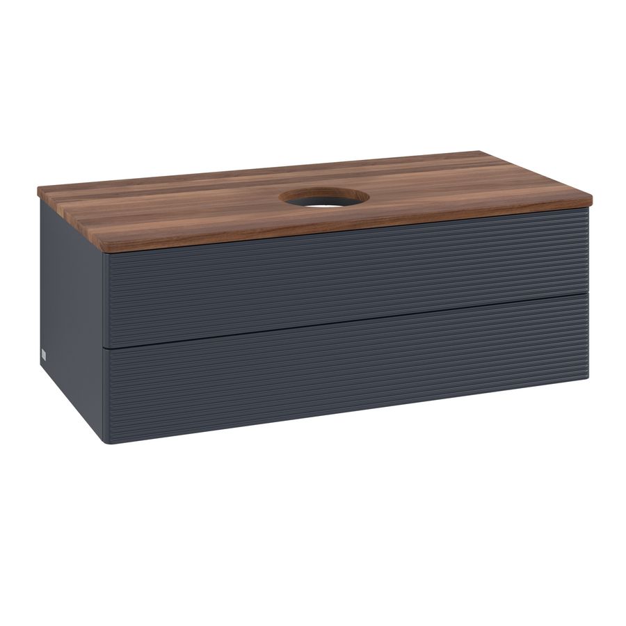 Wastafelonderkast Antao 1000x360x500mm Mid.Blue Matt Lacquer K20112HG