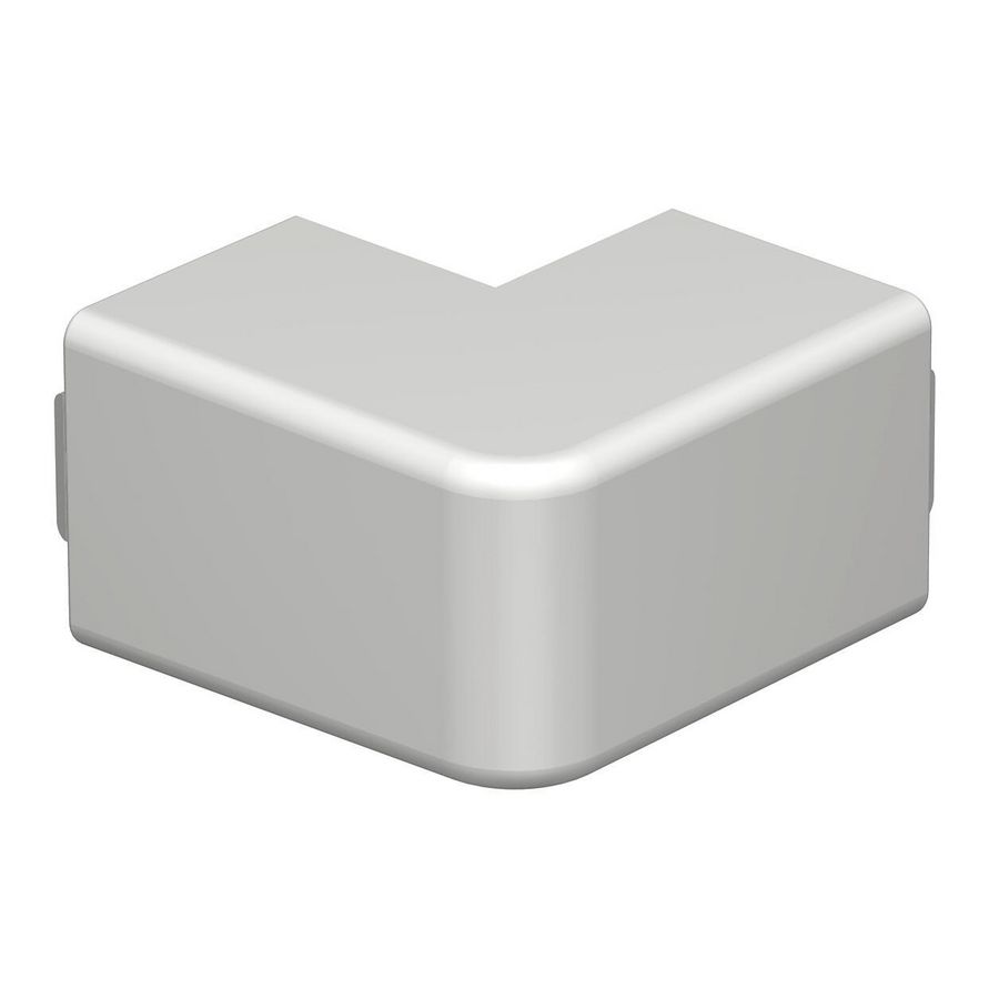 Buitenhoek 30x30mm polyvinylchlorid lichtgrijs VVE=4