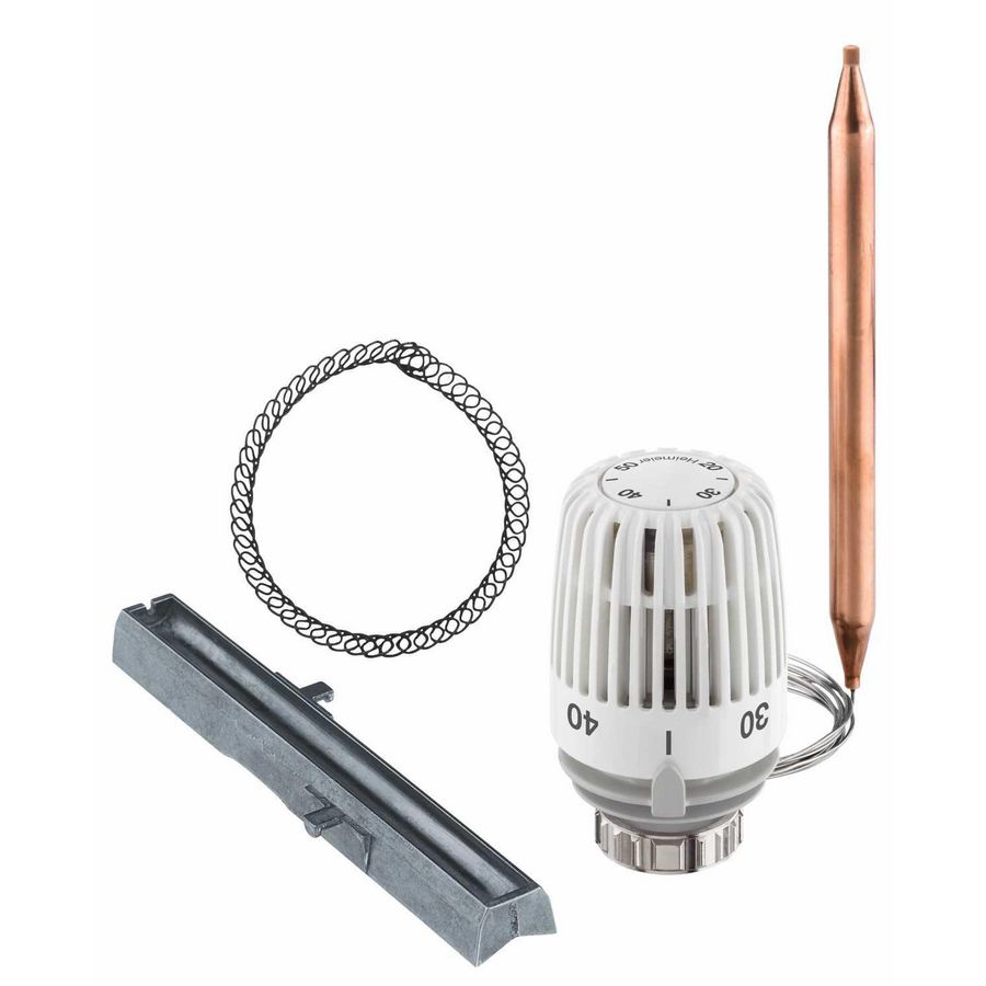 Thermostaatkop type K 20°C-50°C capillair 2mtr. incl. klemspiraal+warmtegeleidingshuls