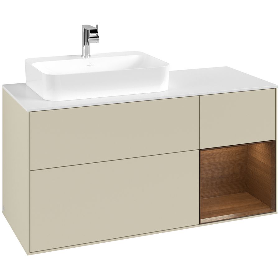 Wastafelonderkast Finion 1200x603x501mm S.Grey Matt Lacquer G401GNHJ